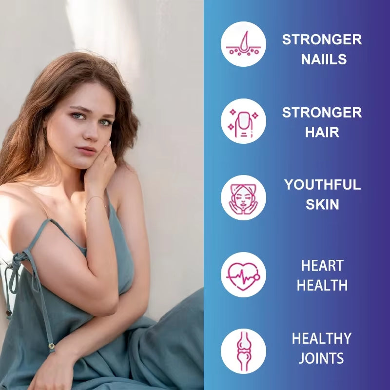 Collagen Peptides Capsules - Hair, Skin, Nails, Bones, Joint Health Support