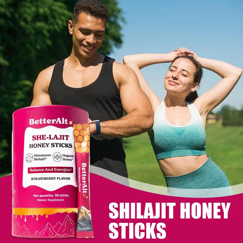 30Pack Women'S Shilajit Honey Sticks Energy Boosting & Immune Support Supplement with Himalayan Resin and Fruit Extract