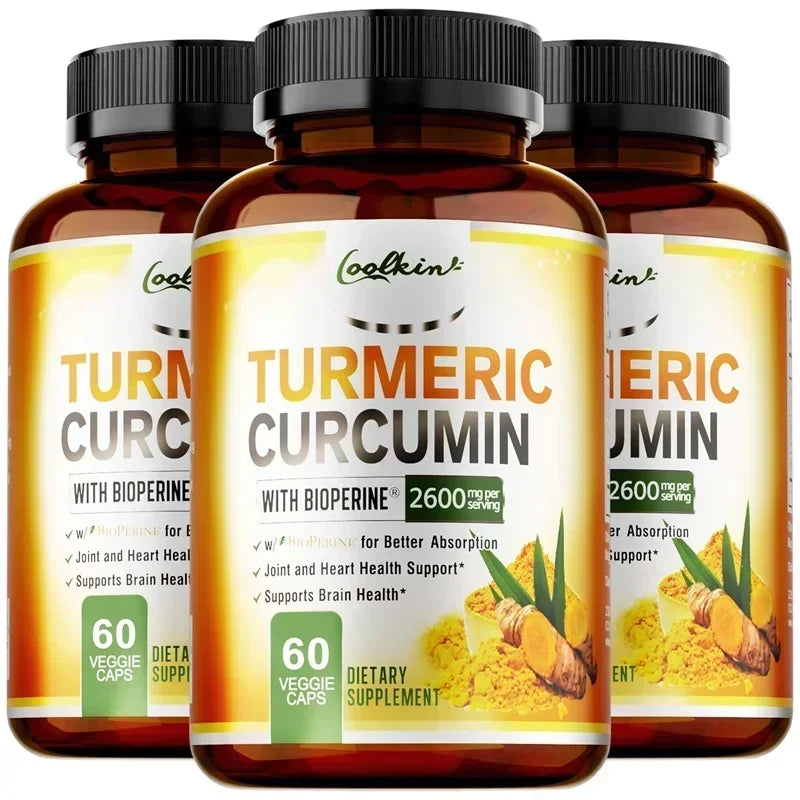 Turmeric Curcumin Capsules, Contains 95% Curcumin, Energy Supplement, Support Bone, Joint Health, Anti-Inflammatory, Antioxidant