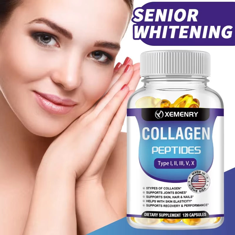 Collagen Peptides Capsules - Hair, Skin, Nails, Bones, Joint Health Support
